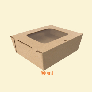 HGK43 – Hộp Kraft có cửa sổ 900ml