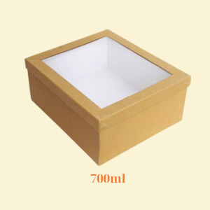 HGK47 – Hộp Kraft đựng quà có cửa sổ mica 700ml