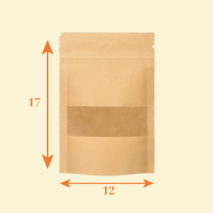 TK29 Túi Kraft zipper trơn 100g 12×17